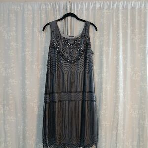 Elegant Beaded Black Dress